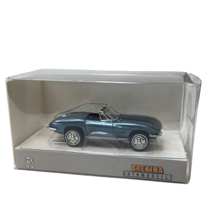 Chevrolet Corvette C2, cabriolet, bleu glacier, 1962 - BREKINA 18027 - HO 1/87