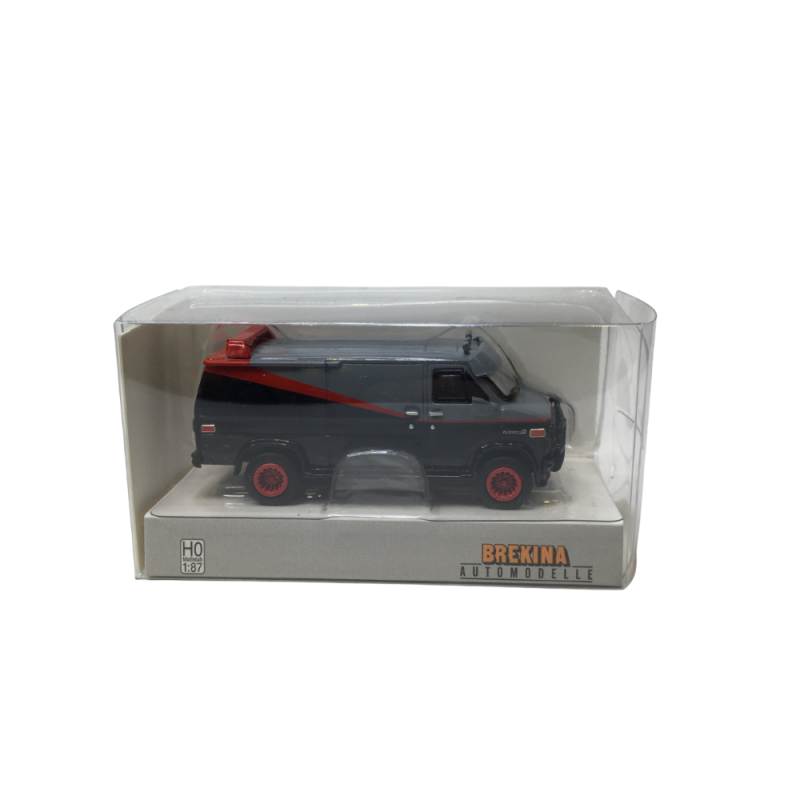 GMC Vandura, noir et rouge, 1983 - BREKINA 18250 - HO 1/87