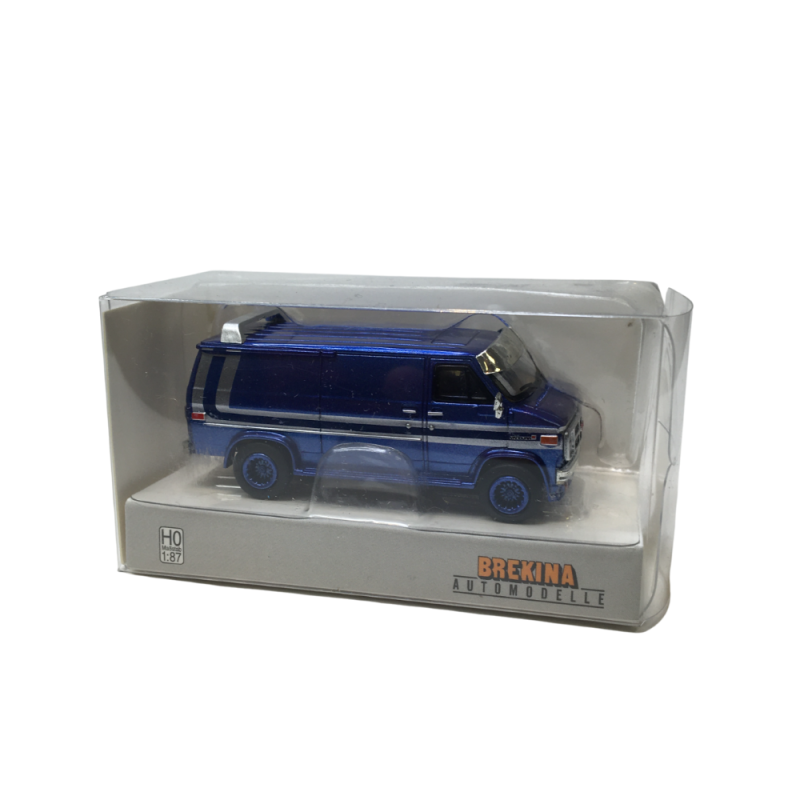 GMC Vandura, bleu métallisé, 1983 - BREKINA 18253 - HO 1/87