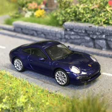 Porsche 911 (991) Carrera, bleu métal, 2013 - Minichamps 870068021 - 1/87