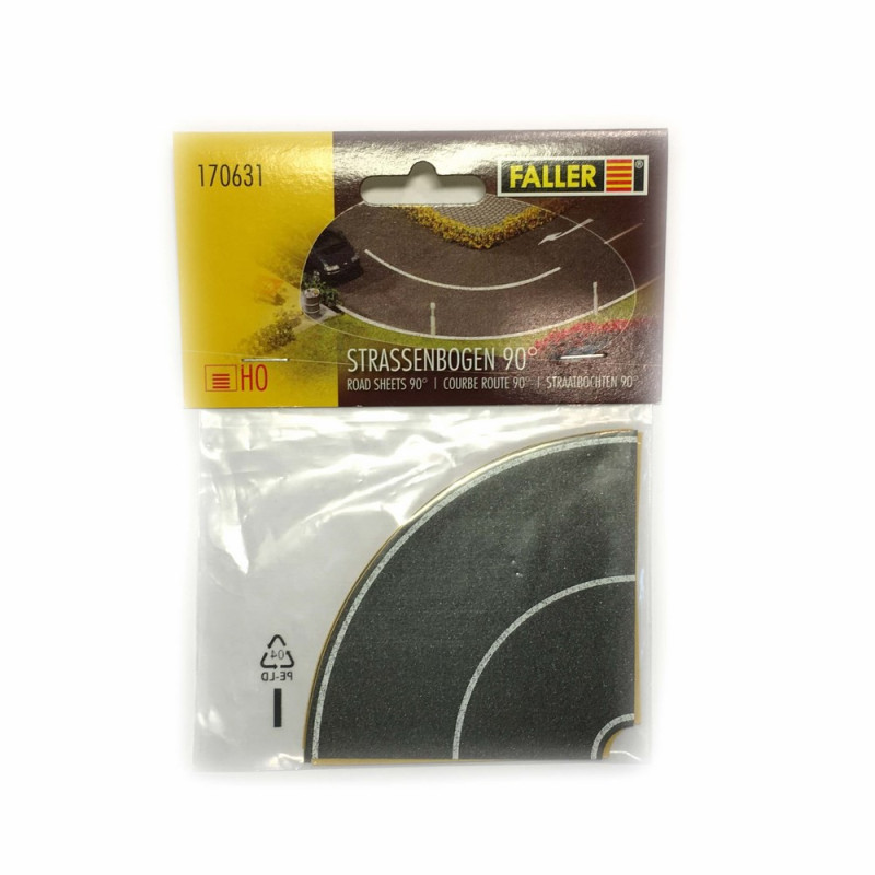 FALLER Feuille De Route Droite Autocollante - HO 1/87 - Réf. 170630 - Neuf Feuille Route Autocollante FALLER HO 1/87