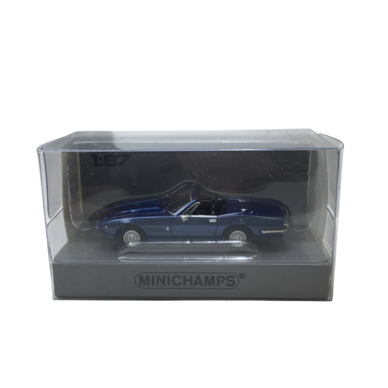 Maserati Ghibli spyder coupé, bleu métallisé, 1969 - Minichamps 870123032 - 1/87