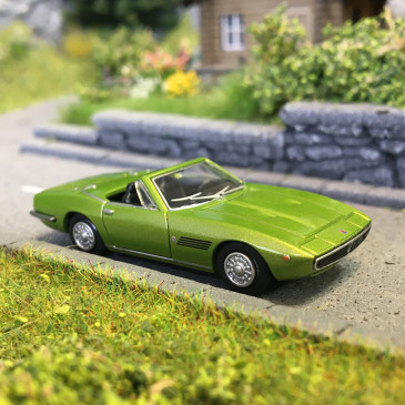 Maserati Ghibli spyder coupé, vert clair métallisé, 1969 - Minichamps 870123034 - 1/87