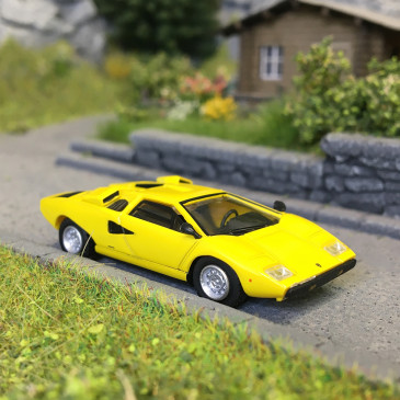 Lamborghini countach LP 400, jaune, 1974 - Minichamps 870103121 - 1/87