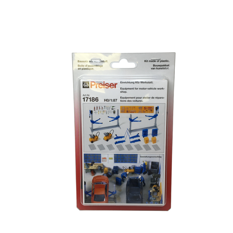 Equipement d'atelier et de garage - PREISER 17186 - HO 1/87