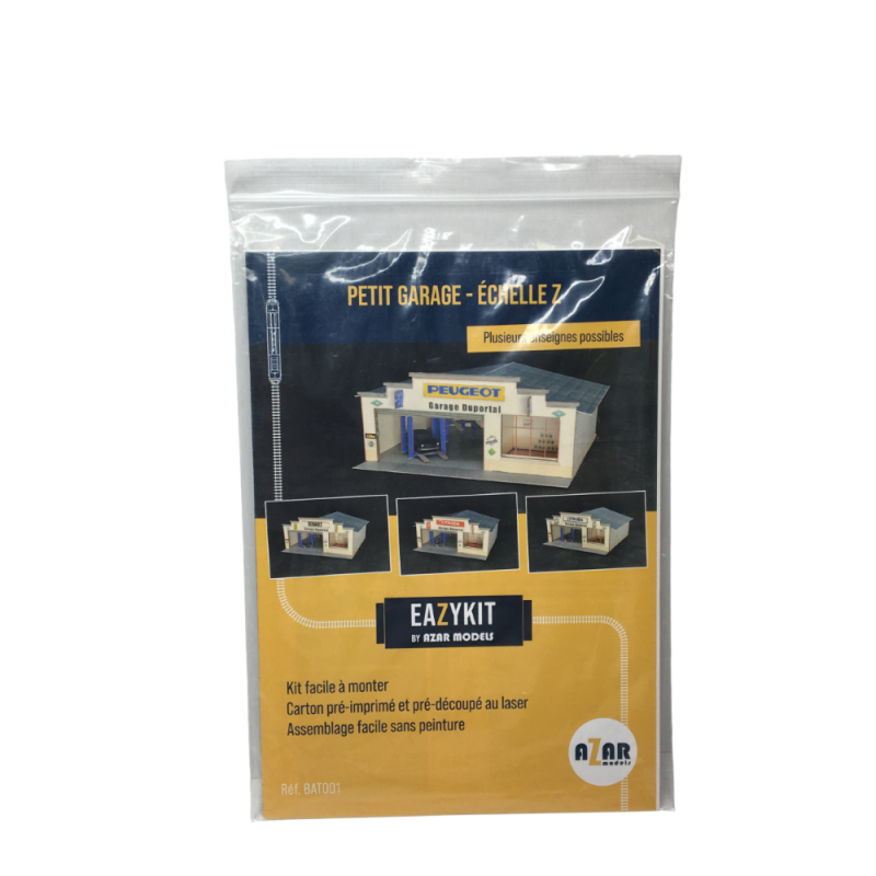 Garage français en kit, plusieurs enseignes - AZAR BAT001 - Z 1/220 Garage français en kit, plusieurs enseignes - AZAR BAT001 - Z 1/220
