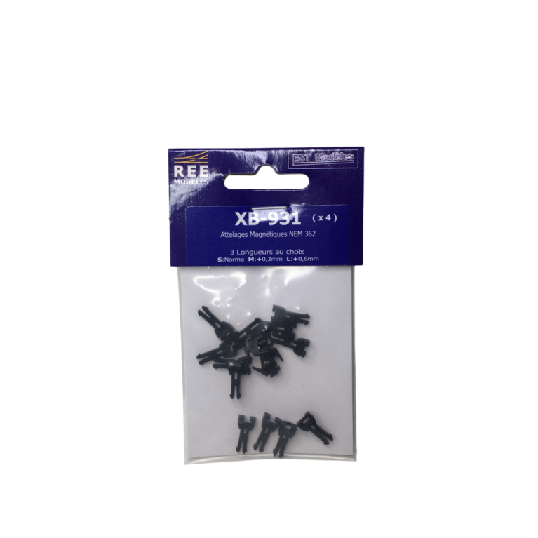 Attelages magnétiques, NEM362, L-M-S, x4 - REE MODELES XB-931 - HO 1/87