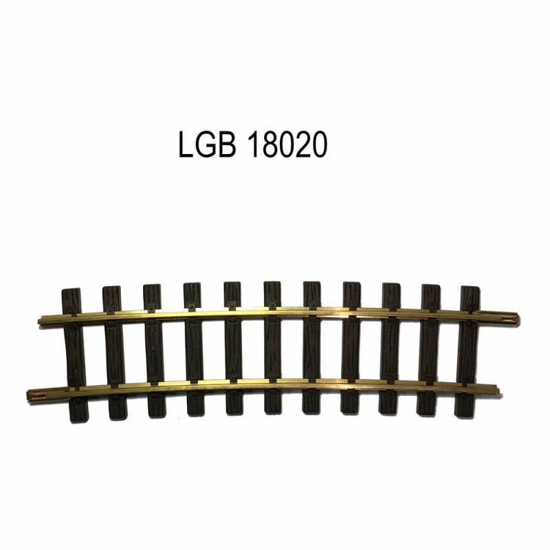 Rail courbe R5 4640mm 7,5 degrés train de jardin -G-1/28-LGB 18020