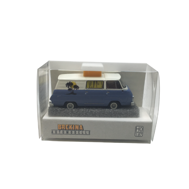Skoda 1203, camping-car, blanc/bleu, 1968 - BREKINA 30823 - HO 1/87