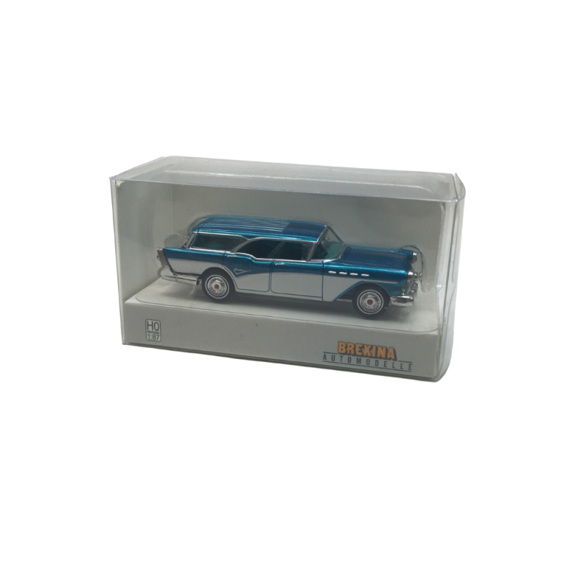Buick Century Caballero, bleu/blanc, 1957 - BREKINA 18180 - HO 1/87