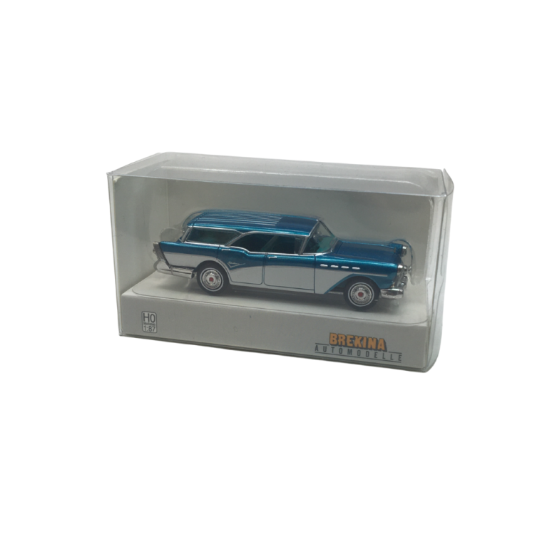 Buick Century Caballero, bleu/blanc, 1957 - BREKINA 18180 - HO 1/87