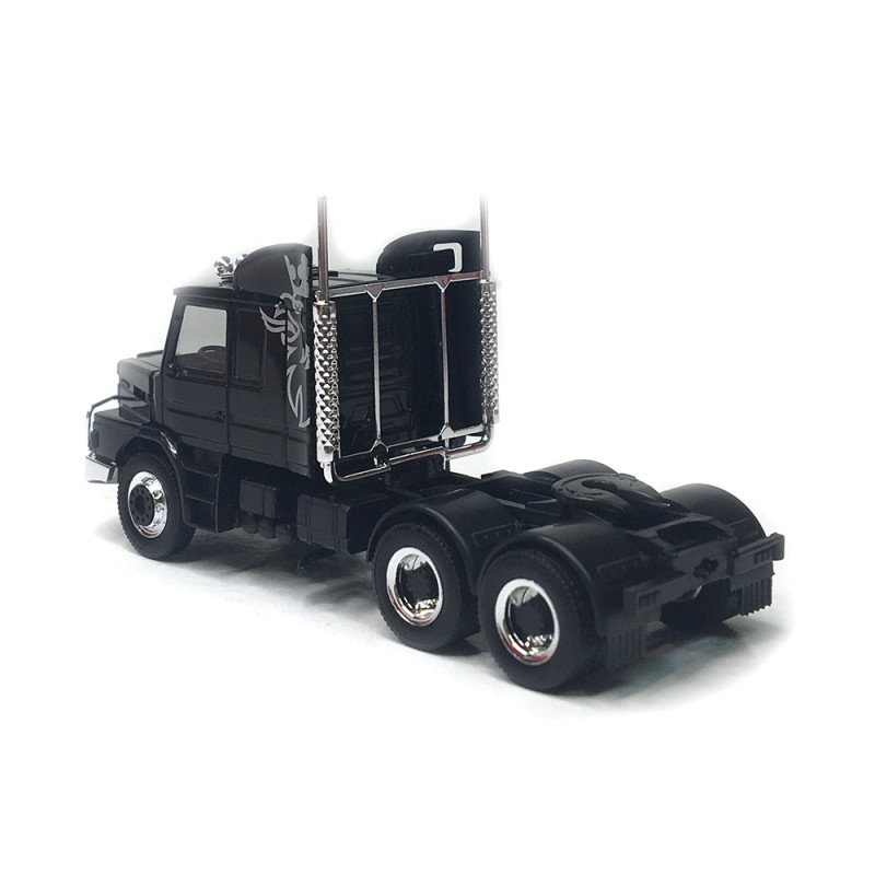 Tracteur routier Scania Hauber 142, 3 essieux 6x4, noir, 1984  - HERPA 319416 - HO 1/87