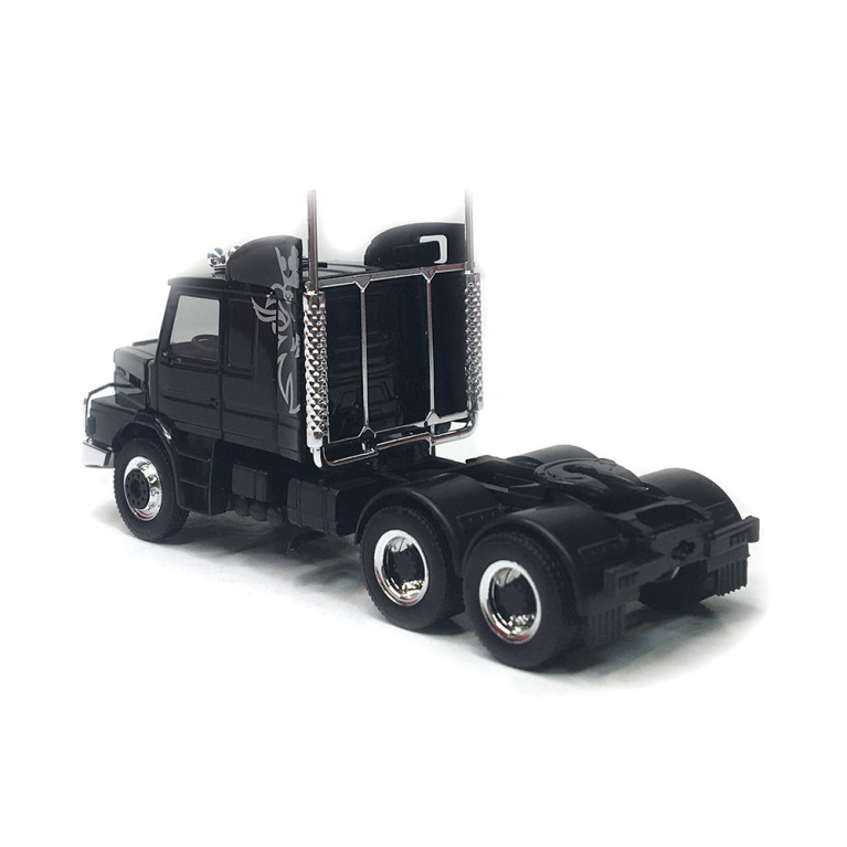 Tracteur routier Scania Hauber 142, 3 essieux 6x4, noir, 1984  - HERPA 319416 - HO 1/87