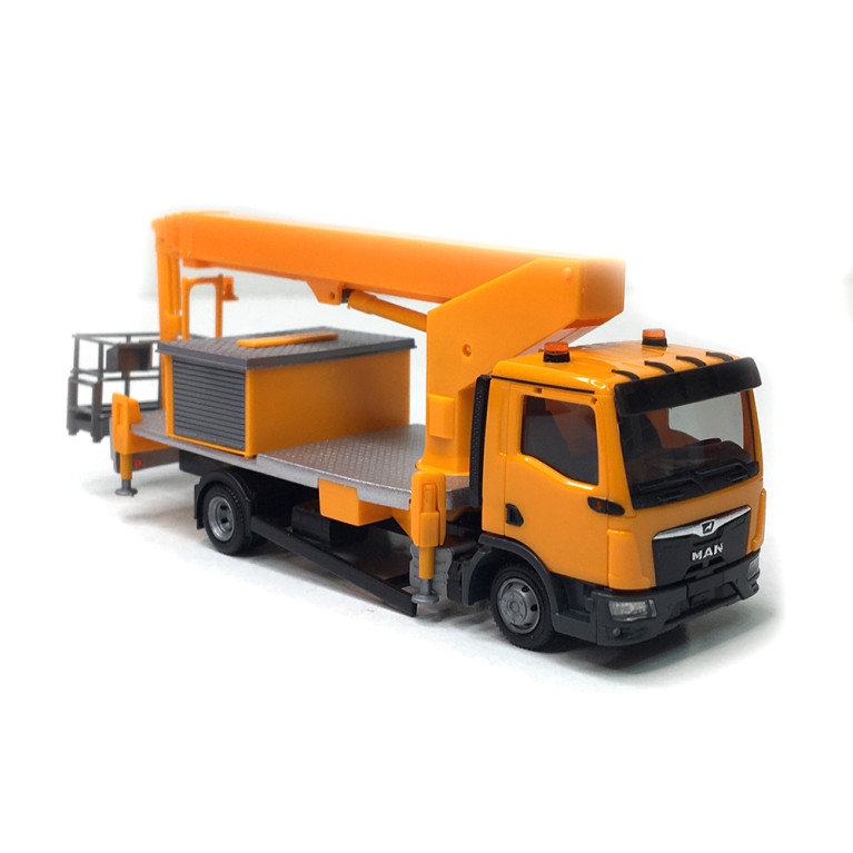 MAN TGL CC élévateur, orange - HERPA 319584 - HO 1/87