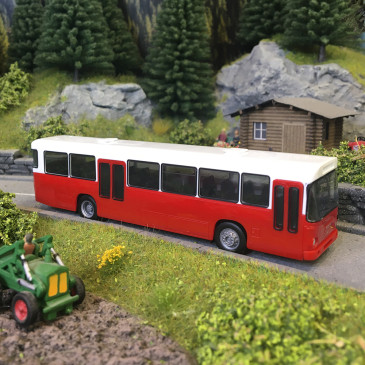 Bus urbain MAN Büssing SÜ 210, rouge/blanc - HERPA 319393- HO 1/87