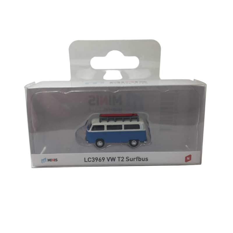 Volkswagen T2, planche de surf, bleu - LEMKE/MINIS LC3969 - N 1/160