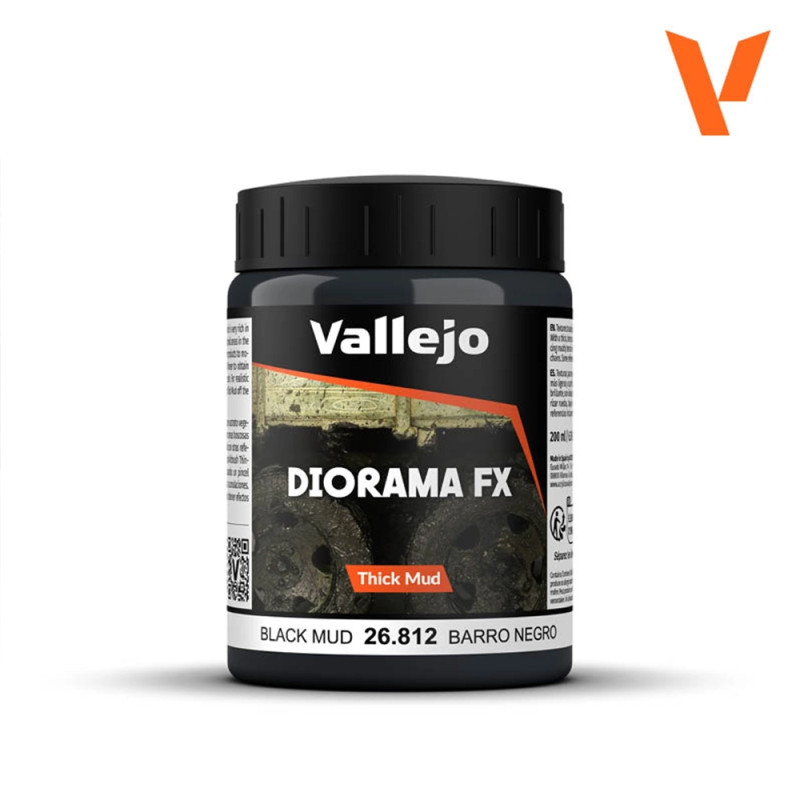 Effet Boue Épaisse noire 200 ml - Diorama FX - VALLEJO 26.812