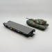 Wagon plat Rlmmps, transport lourd, avec char Leopard 1A1, DB - MARKLIN 46876