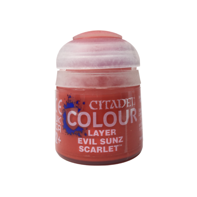 Peinture Layer Evil Sunz Scarlet, 12ml, Citadel 22-05 Peinture Layer Evil Sunz Scarlet, 12ml, Citadel 22-05