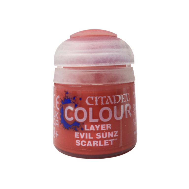 Peinture Layer Evil Sunz Scarlet, 12ml, Citadel 22-05 Peinture Layer Evil Sunz Scarlet, 12ml, Citadel 22-05