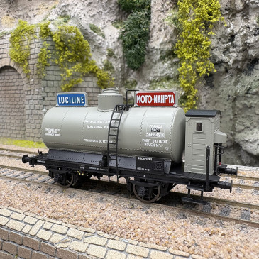Wagon citerne OCEM, "Moto-Nahpa Luciline", livrée grise, SNCF, Ep. IIIa - LSMODELS 30456 - HO 1/87