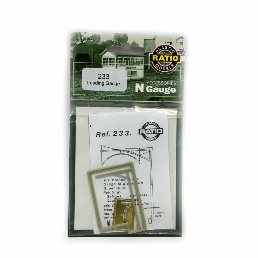 Gabarie de passage pour locomotive-N-1/160-RATIO 233