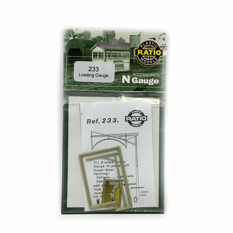 Gabarie de passage pour locomotive-N-1/160-RATIO 233