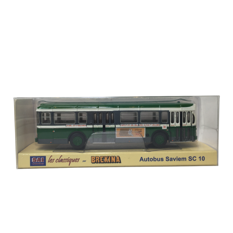 Autobus SAVIEM SC10, 0-4-4, RATP ligne 38 (Gare de l'Est - Porte d'Orléans), 1974, exclusif - BREKINA 4361 - HO 1/87