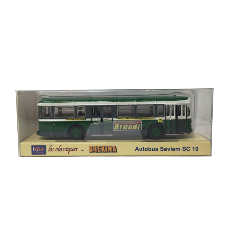 Autobus SAVIEM SC10, 0-4-4, RATP ligne 171 (Pont de Sèvres - Versailles), 1974, exclusif - BREKINA 4367 - HO 1/87