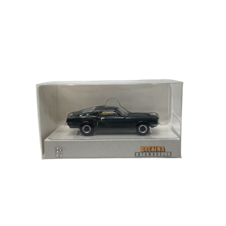 Ford Mustang Fastback, vert foncé métallisé, 1968 - BREKINA 19600 - HO 1/87