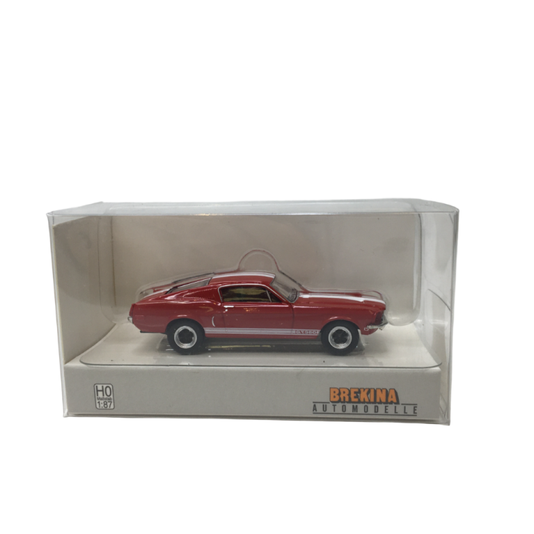 Ford Mustang Fastback, rouge et blanc, 1968 - BREKINA 19605 - HO 1/87