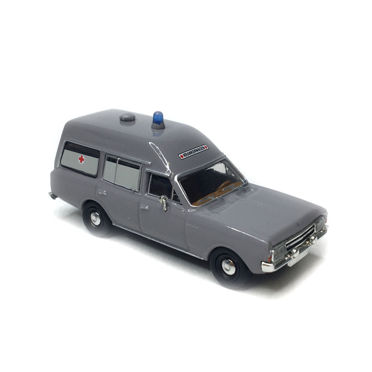 Opel Rekord, Ambulance, gris, 1968 - BREKINA 20671 - HO 1/87 Opel Rekord, Ambulance, gris, 1968 - BREKINA 20671 - HO 1/87