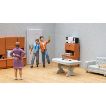 Coffret de figurines Funny scenes : Mecs bourrés - NOCH 16606 - HO 1/87