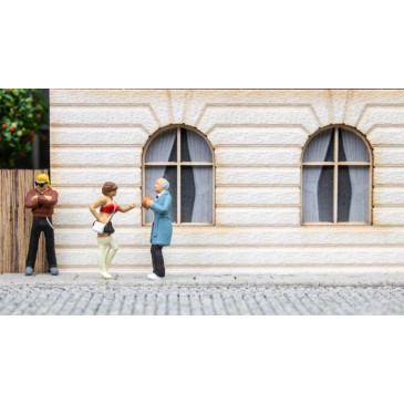 Coffret de figurines Funny scenes : Zone de trottoir - NOCH 16608 - HO 1/87