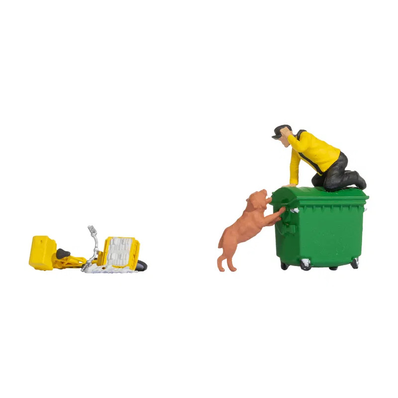 Coffret de figurines Funny scenes : Attention au chien - NOCH 16610 - HO 1/87