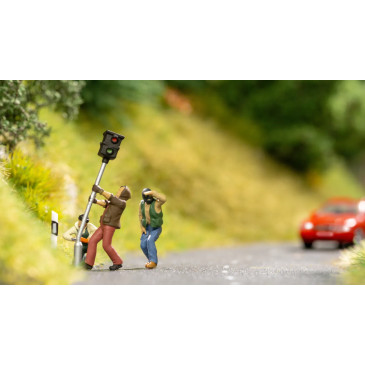 Coffret de figurines Funny scenes : Trop vite - NOCH 16611 - HO 1/87