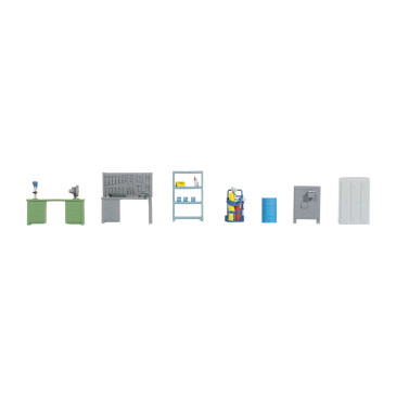 Coffret de figurines, Accessoires d'atelier - NOCH 14819 - HO 1/87