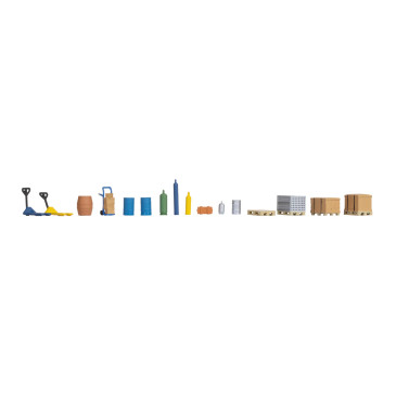 Coffret de figurines, Accessoires de gare de fret - NOCH 14823 - HO 1/87