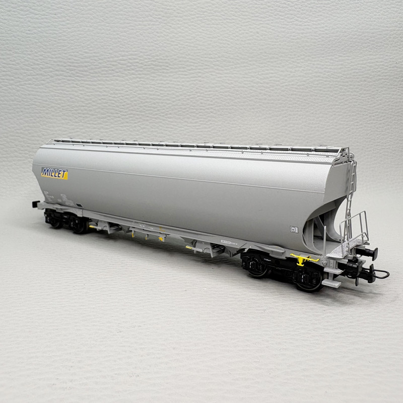LSMODELS 30594 - Wagon trémie Tagnpps, "Nouveau logo Millet", SNCF