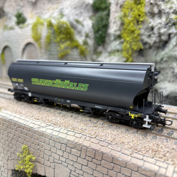 Wagon trémie Tagnpps, "Trancéréales", gris foncé, SNCF, Ep. VI - LSMODELS 30591 - HO 1/87