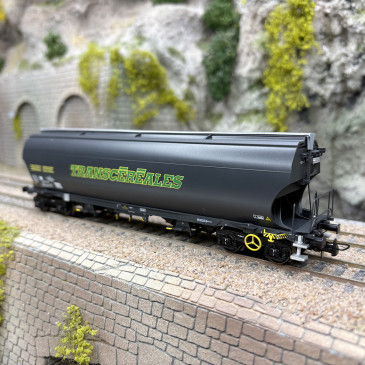 Wagon trémie Tagnpps, "Trancéréales", gris foncé, SNCF, Ep. VI - LSMODELS 30590 - HO 1/87