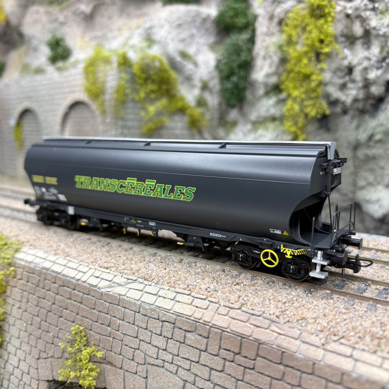 Wagon trémie Tagnpps, "Trancéréales", gris foncé, SNCF, Ep. VI - LSMODELS 30590 - HO 1/87