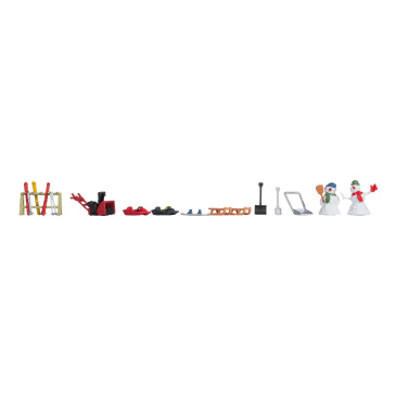 Coffret de figurines, Accessoires d'hiver - NOCH 14836 - HO 1/87
