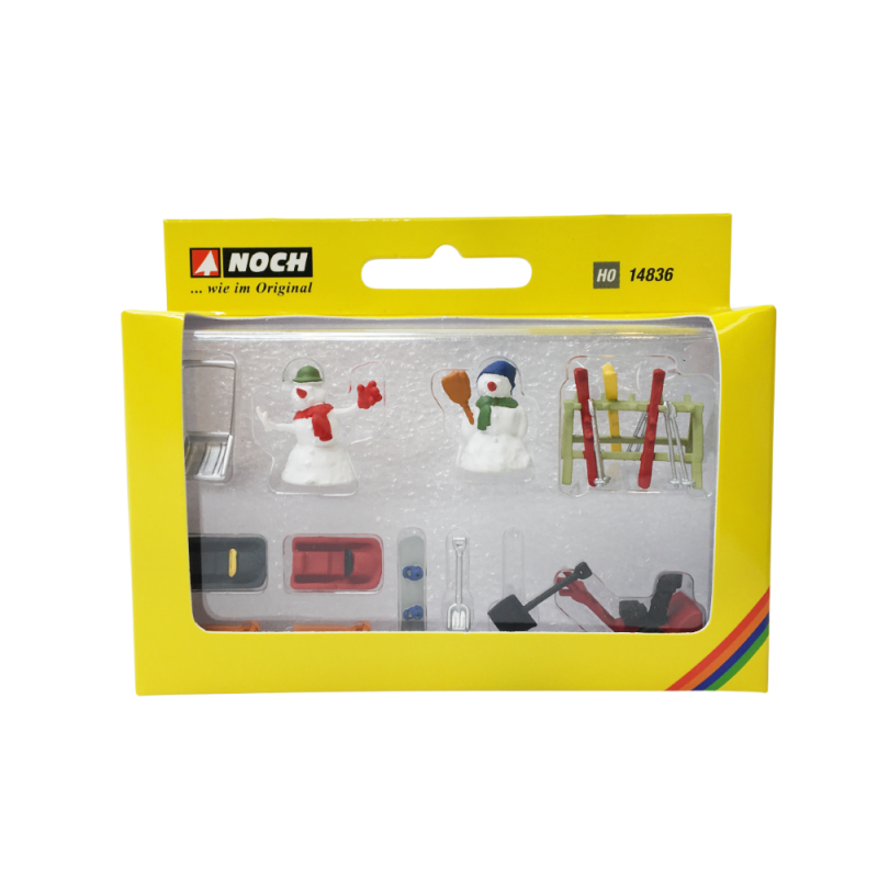 Coffret de figurines, Accessoires d'hiver - NOCH 14836 - HO 1/87