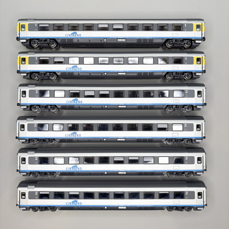 LSMODELS 47400DC - Rame de 6 voitures Apm EC 1CL et Bpm EC 2CL "Cisalpino", SBB CFF FFS