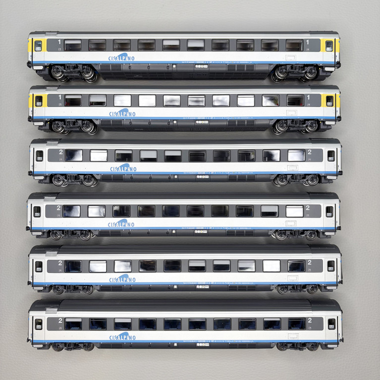 LSMODELS 47400DC - Rame de 6 voitures Apm EC 1CL et Bpm EC 2CL "Cisalpino", SBB CFF FFS