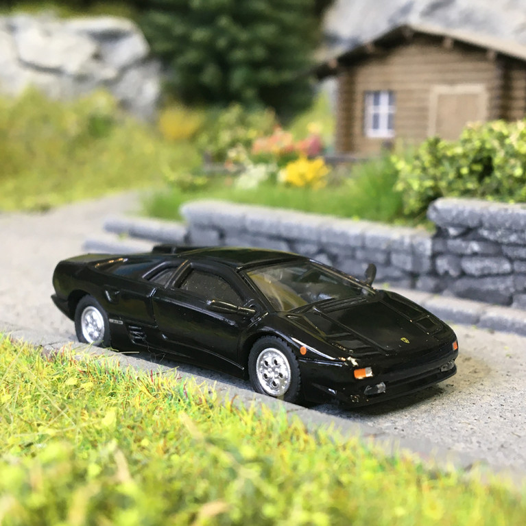 Lamborghini Diablo, noir, 1994 - Minichamps 870103222 - 1/87 Lamborghini Diablo, noir, 1994 - Minichamps 870103222 - 1/87
