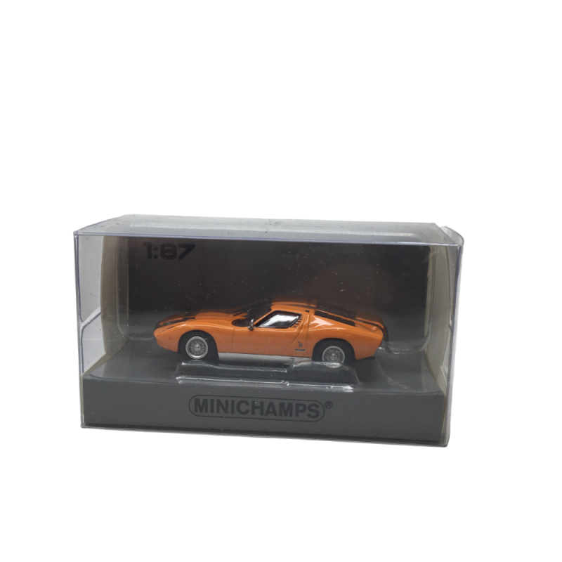 Lamborghini Miura, orange, 1966 - Minichamps 870103021 - 1/87 Lamborghini Miura, orange, 1966 - Minichamps 870103021 - 1/87