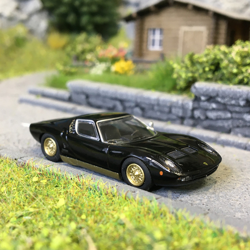 Lamborghini Miura, noir, 1966 - Minichamps 870103024 - 1/87 Lamborghini Miura, noir, 1966 - Minichamps 870103024 - 1/87