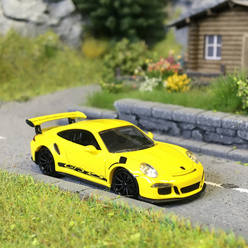 Porsche 911 GT3RS, jaune, 2015 - Minichamps 870063225 - 1/87